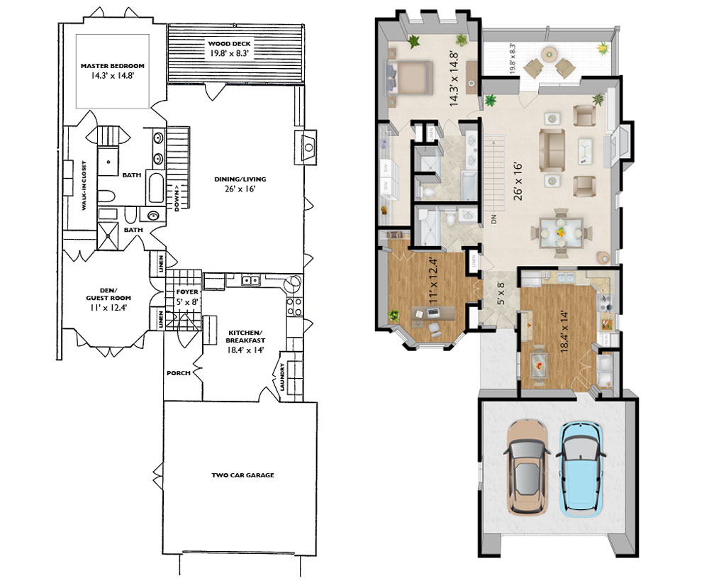 The abingdon floor plan at Kingswood Senior Living Located in Kansas City, MO.